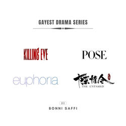 Pictire that shows the nominees for the Gayest Drama Series