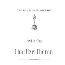 Picure that shows an honorary award given to Charlize Theron for Best Ear Tug at the Oscars